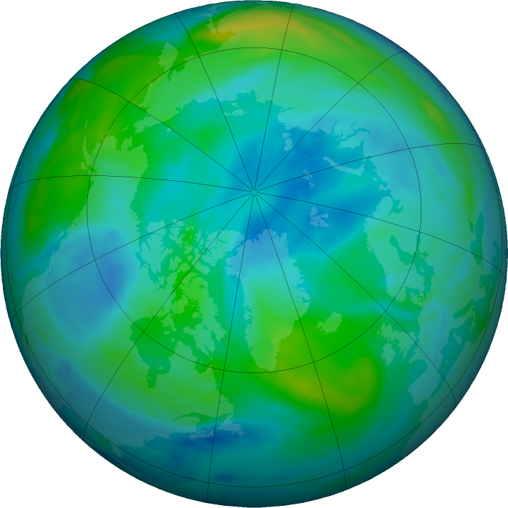 Arctic ozone map for 28 September 2017